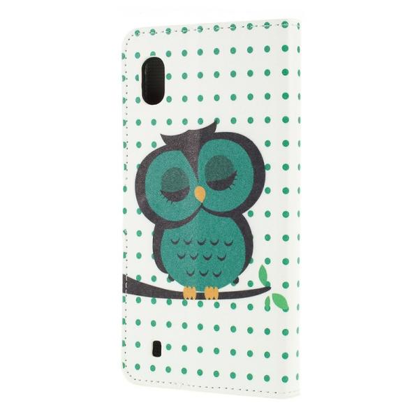Lompakkokotelo Samsung Galaxy A10 - Pilkullinen Pöllöllä