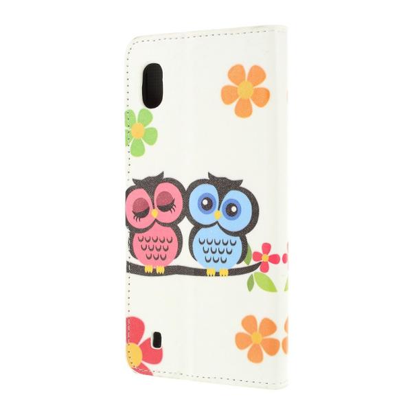 Pung Etui Samsung Galaxy A10 - Ugler & Blomster