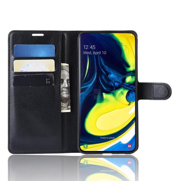 Lompakkokotelo Samsung Galaxy A80 - Musta