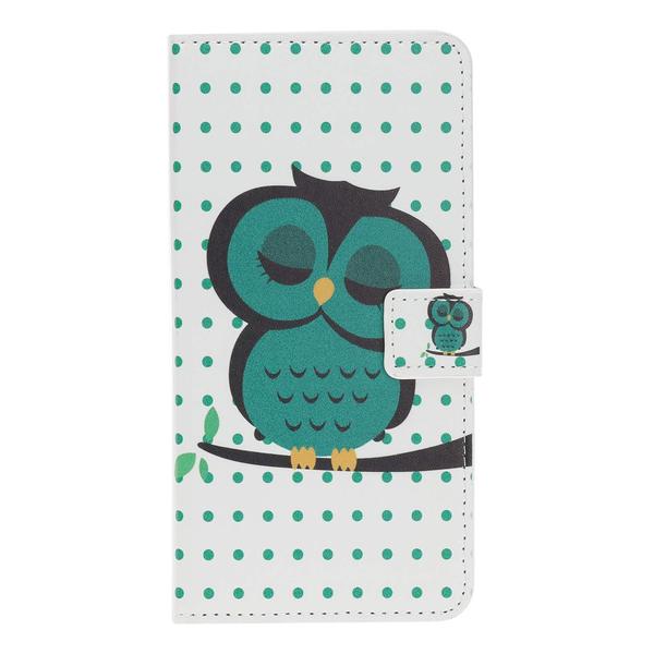 Lompakkokotelo Samsung Galaxy A70 - Pilkullinen Pöllöllä