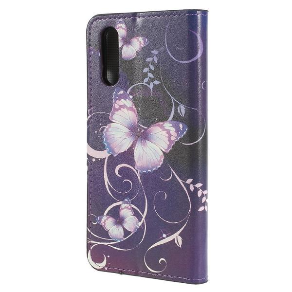 Lompakkokotelo Samsung Galaxy A70 - Violetti perhosilla
