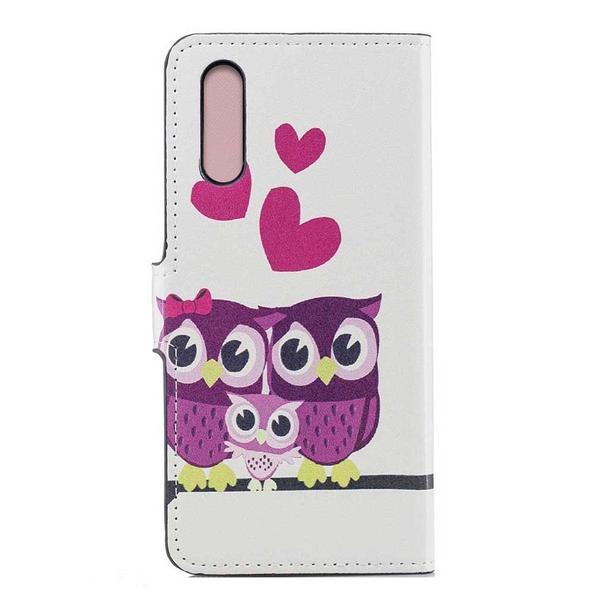 Lompakkokotelo Samsung Galaxy A70 - Pöllöt & Sydämet