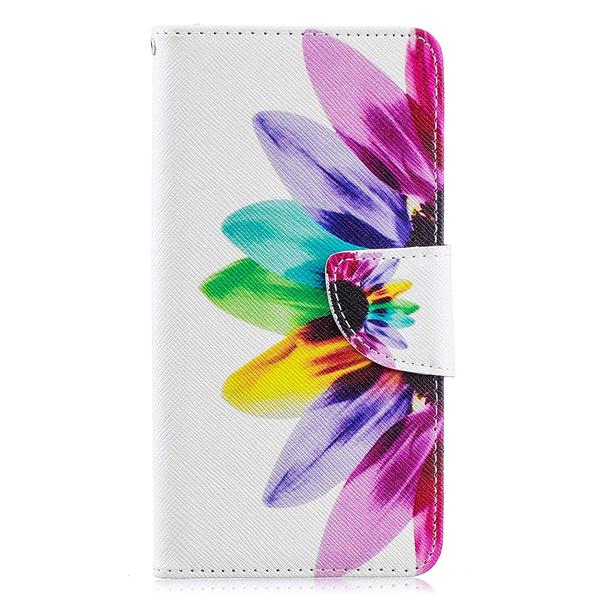Lompakkokotelo Samsung Galaxy A40 – Värikäs Kukka