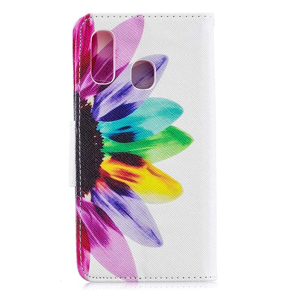 Pung Etui Samsung Galaxy A20e – Farverig Blomst
