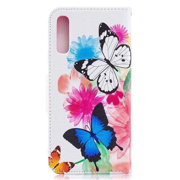 Pung Etui Samsung Galaxy A50 – Farverige Sommerfugle