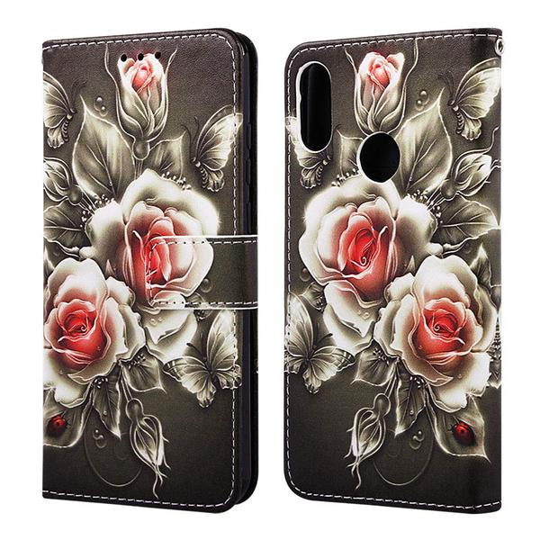 Lompakkokotelo Huawei Y6 2019 – Ruusut