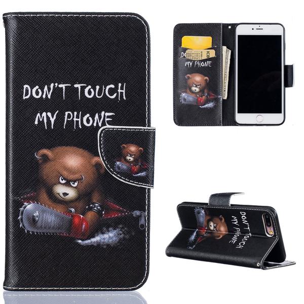 Lompakkokotelo Apple iPhone 8 Plus - Don’t Touch My Phone