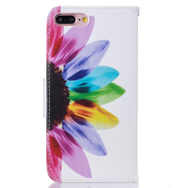 Lompakkokotelo Apple iPhone 8 Plus - Värikäs kukka