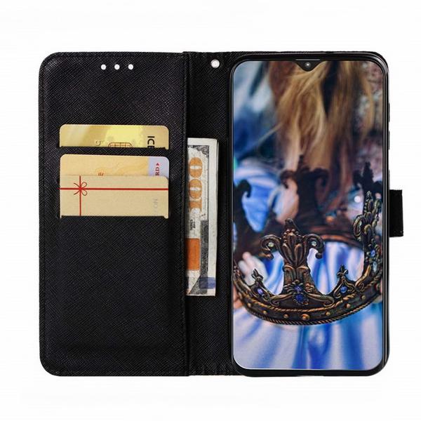Pung Etui Samsung Galaxy A40 – Dødningehoved / Roser