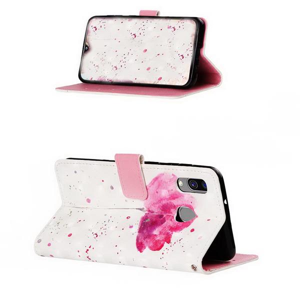 Pung Etui Samsung Galaxy A20e – Rosa Blomst
