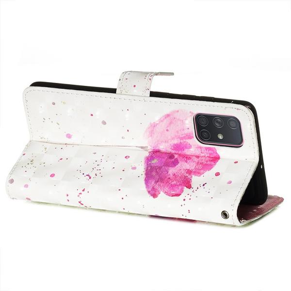 Pung Etui Samsung Galaxy A51 – Rosa Blomst