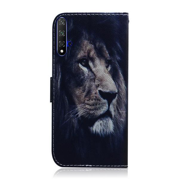 Lompakkokotelo Huawei Nova 5T - Leijona