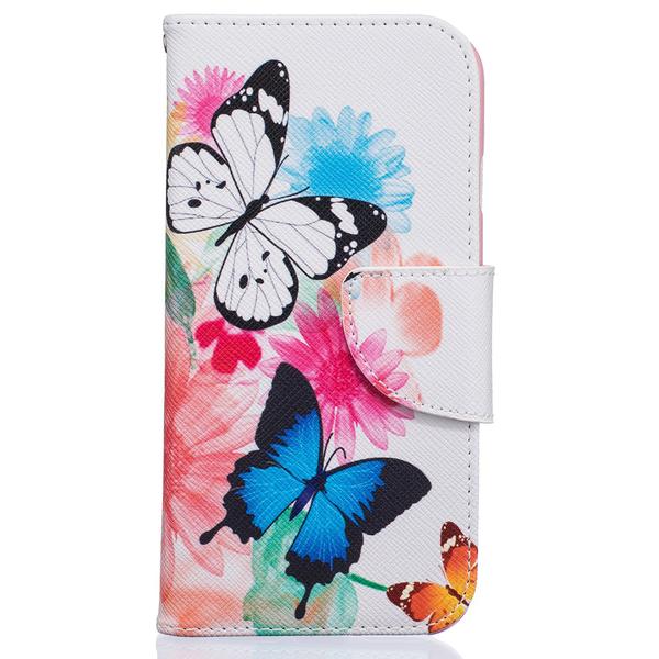 Pung Etui Apple iPhone 8 – Farverige Sommerfugle