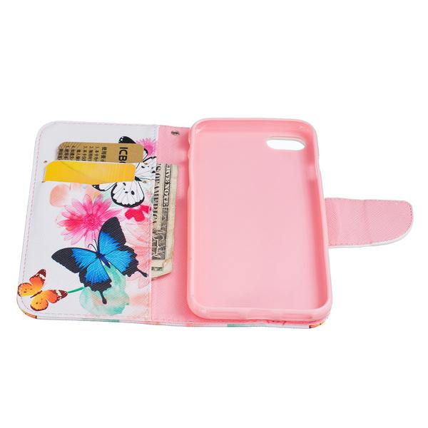 Pung Etui Apple iPhone 7 – Farverige Sommerfugle
