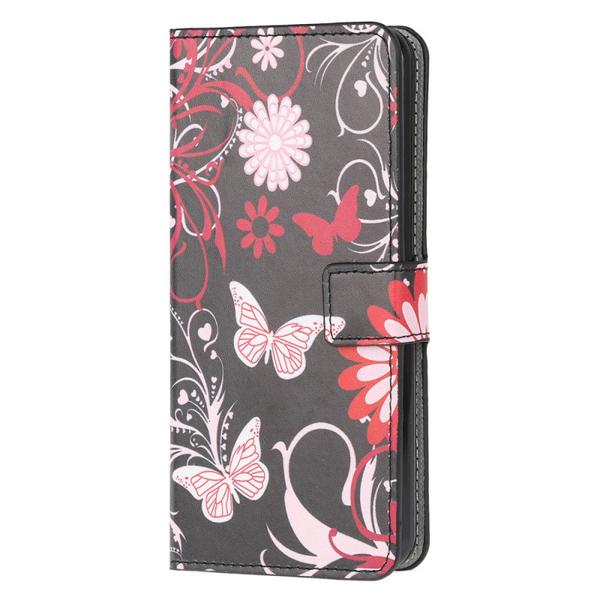 Pung Etui Samsung Galaxy S20 - Sort med Sommerfugle