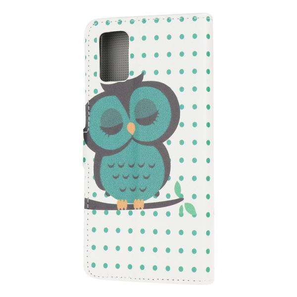 Pung Etui Samsung Galaxy A41 - Prikket med Ugle