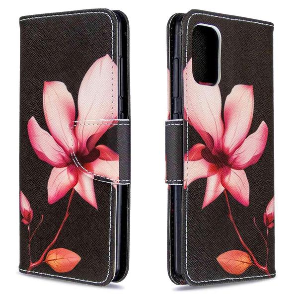 Pung Etui Samsung Galaxy A41 – Rosa Blomst