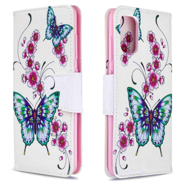 Pung Etui Samsung Galaxy A71 – Sommerfugle og Blomster