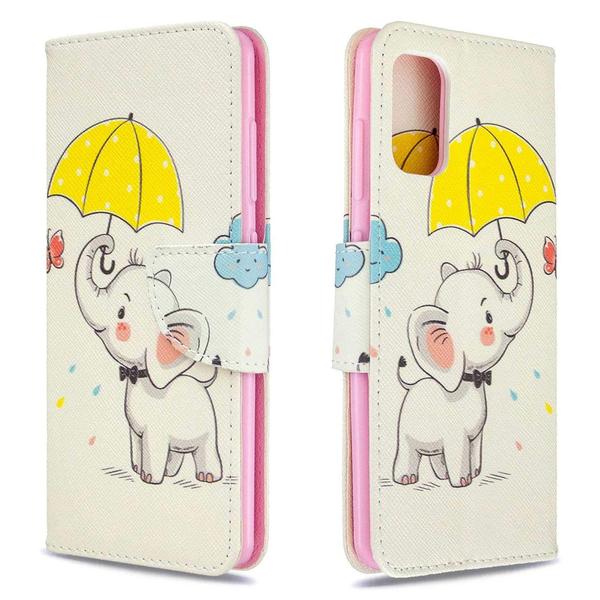 Pung Etui Samsung Galaxy A51 – Elefant med Paraply