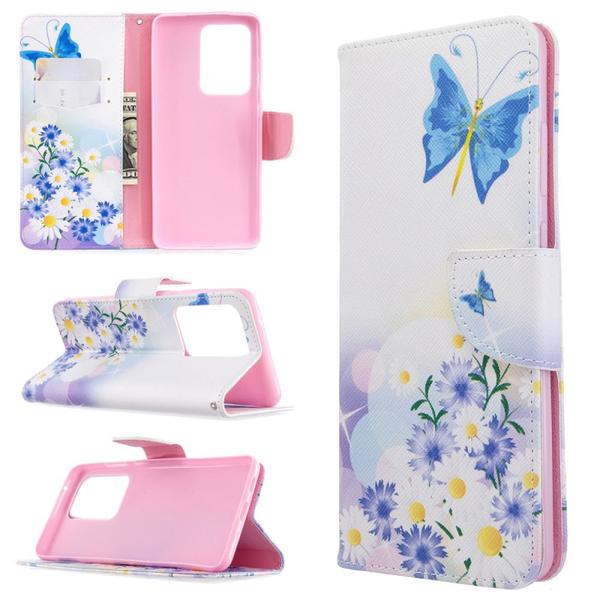 Pung Etui Samsung Galaxy S20 Ultra – Sommerfugle og Blomster