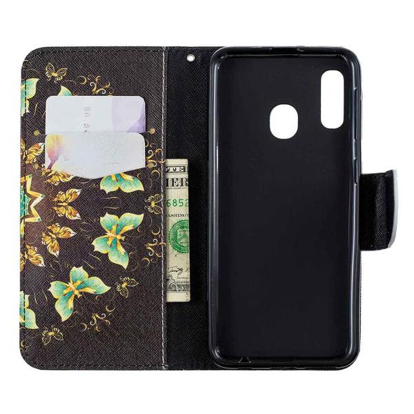 Pung Etui Samsung Galaxy A20e – Sommerfugle I Cirkel