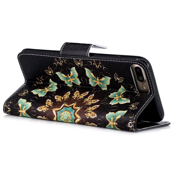 Pung Etui Apple iPhone 7 Plus – Sommerfugle I Cirkel