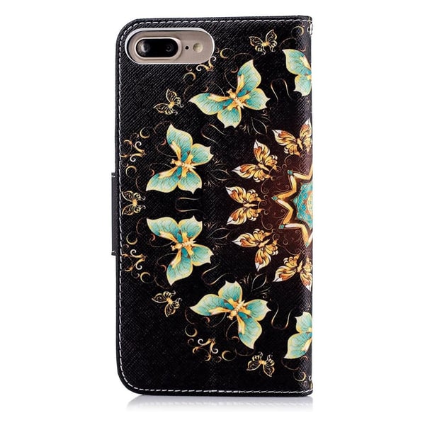Pung Etui Apple iPhone 7 Plus – Sommerfugle I Cirkel