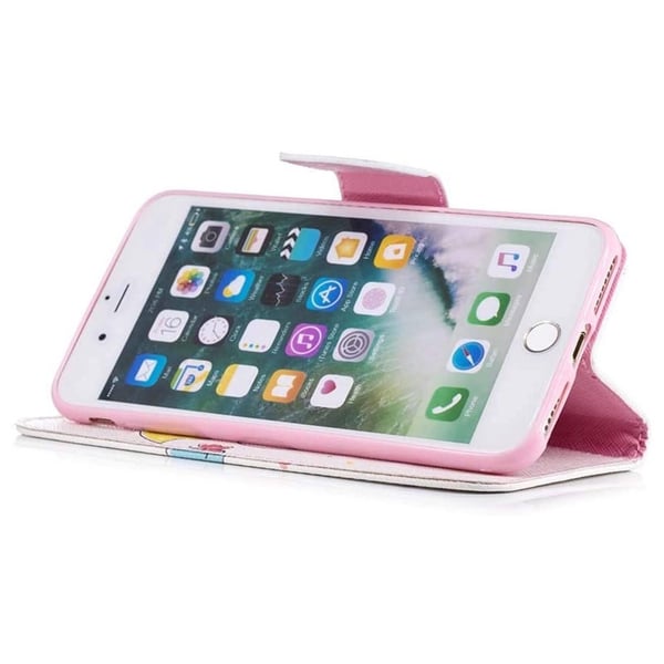 Lompakkokotelo Apple iPhone 8 Plus – Elefantti sateenvarjolla