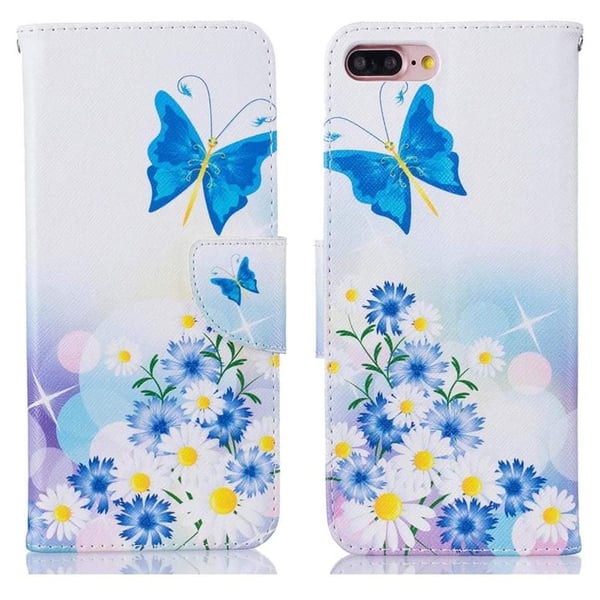 Pung Etui iPhone 7 Plus – Sommerfugle og Blomster