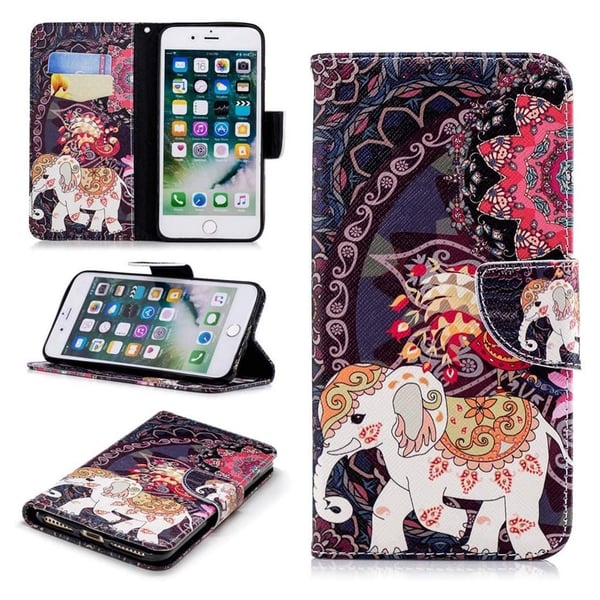 Pung Etui Apple iPhone 8 Plus – Indisk / Elefant