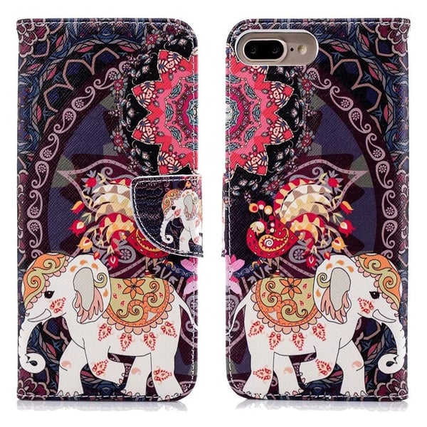Pung Etui Apple iPhone 8 Plus – Indisk / Elefant