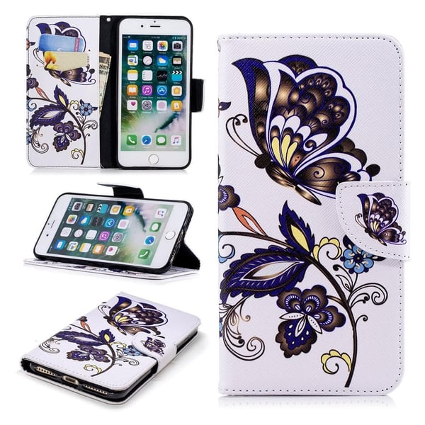 Pung Etui Apple iPhone 7 Plus – Elegant Sommerfugl
