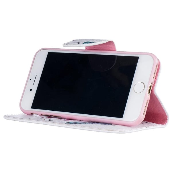 Pung Etui Apple iPhone 8 – Sommerfugle og Blomster