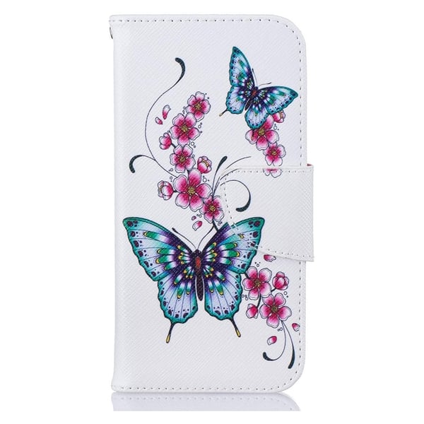 Pung Etui Apple iPhone SE (2020) - Sommerfugle og Blomster