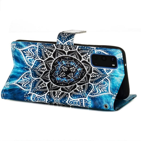 Pung Etui Samsung Galaxy S20 – Blå Mandala