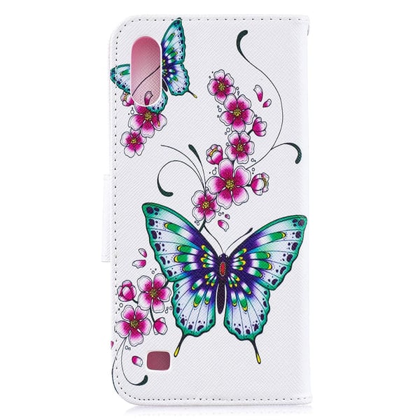 Pung Etui Samsung Galaxy A10 – Sommerfugle og Blomster