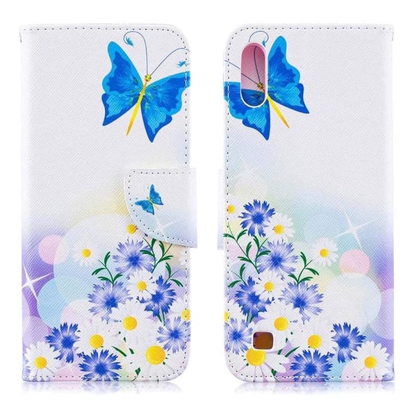 Pung Etui Samsung Galaxy A10 – Sommerfugle og Blomster