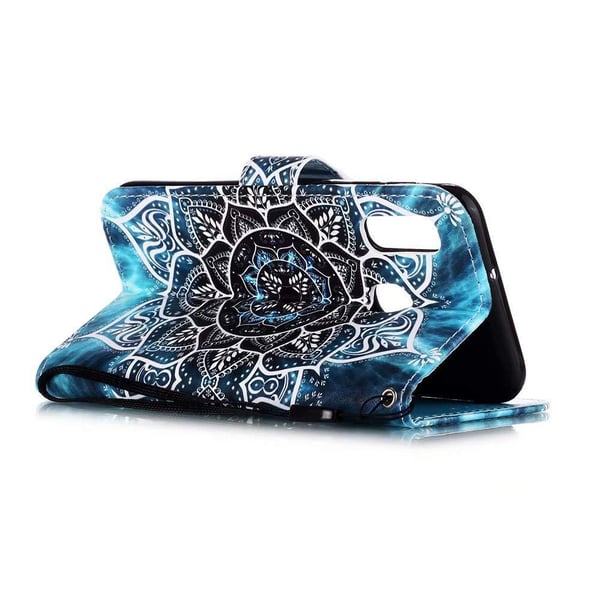 Pung Etui Samsung Galaxy A20e - Blå Mandala