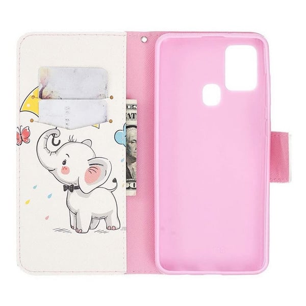 Pung Etui Samsung Galaxy A21s – Elefant med Paraply