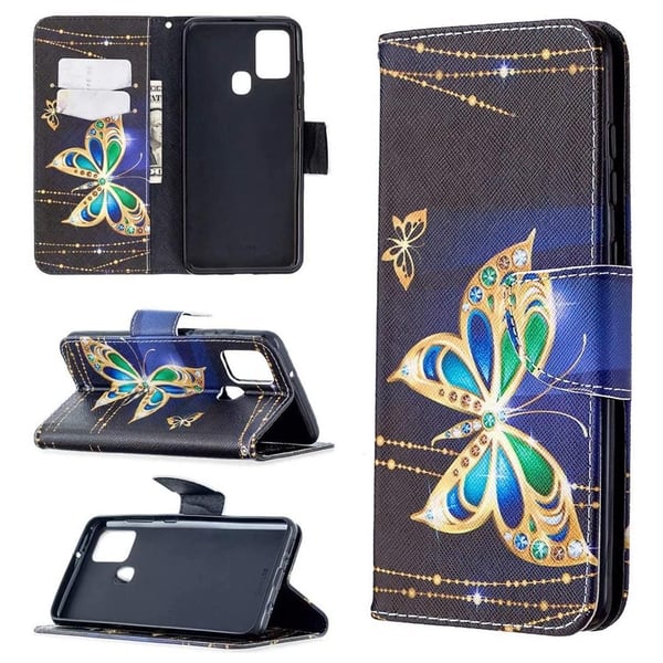 Pung Etui Samsung Galaxy A21s – Guldsommerfugl