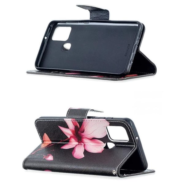 Pung Etui Samsung Galaxy A21s – Rosa Blomst