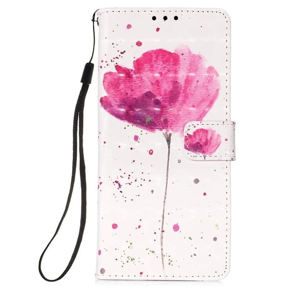 Pung Etui Samsung Galaxy A21s – Rosa Blomst