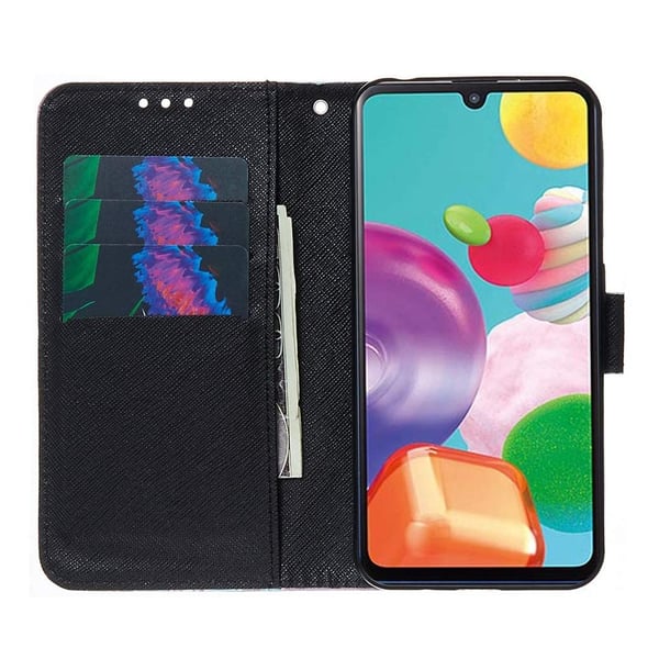Pung Etui Samsung Galaxy A41 - Dødningehoved / Roser