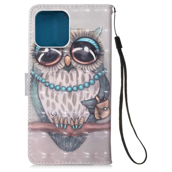 Pung Etui Apple iPhone 12 Mini – Udsmykket Ugle