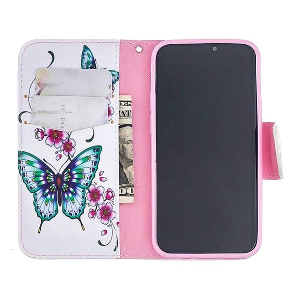 Pung Etui Apple iPhone 12 – Sommerfugle og Blomster