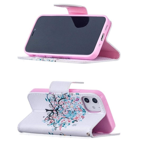 Pung Etui Apple iPhone 12 – Farverigt Træ