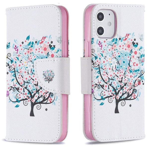 Pung Etui Apple iPhone 12 – Farverigt Træ