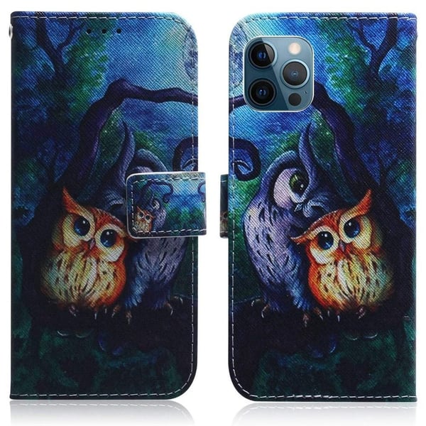 Plånboksfodral Apple iPhone 12 Pro – Ugglor I Månsken