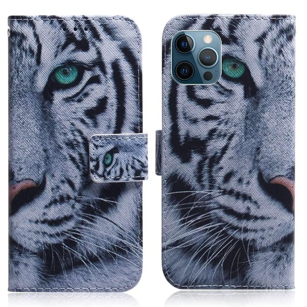 Pung Etui Apple iPhone 12 Pro – Hvid Tiger