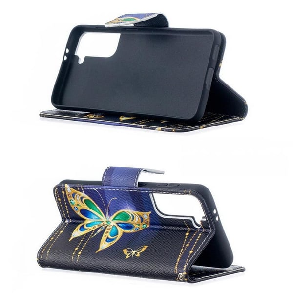 Pung Etui Samsung Galaxy S21 Plus – Guldsommerfugl